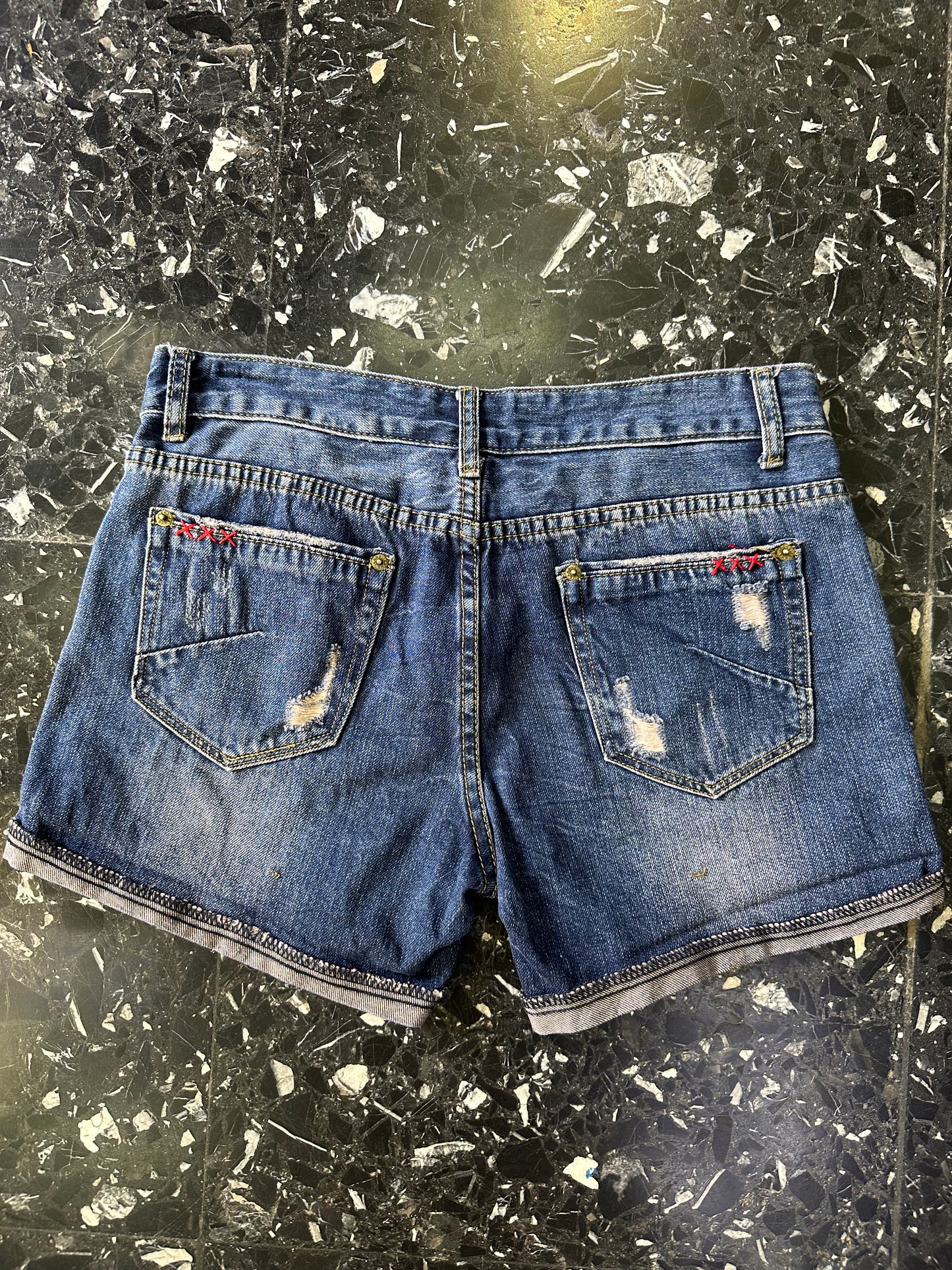 Short in jeans con patch - tg 42 E02